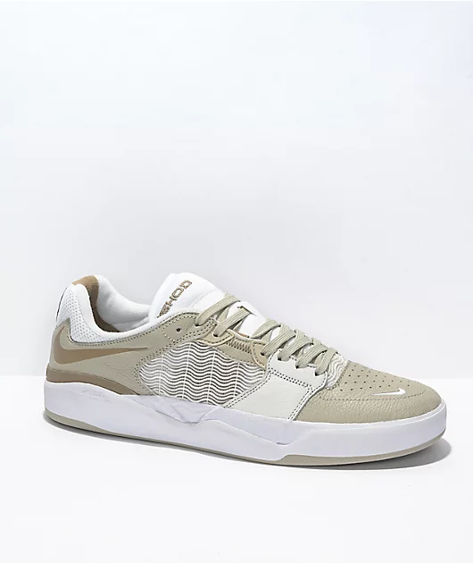 Nike SB Ishod Light Stone, Khaki, & White Skate Shoes