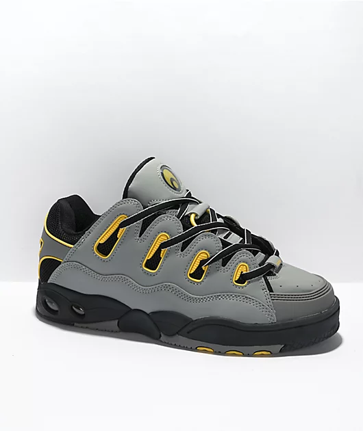 Osiris D3 O.G. Grey, Yellow & Black Skate Shoes