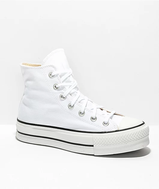 Converse Chuck Taylor All Star Lift White & Black High Top Platform Shoes