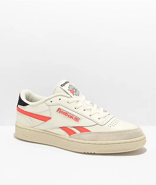 Reebok Club C Revenge Varsity White & Orange Shoes