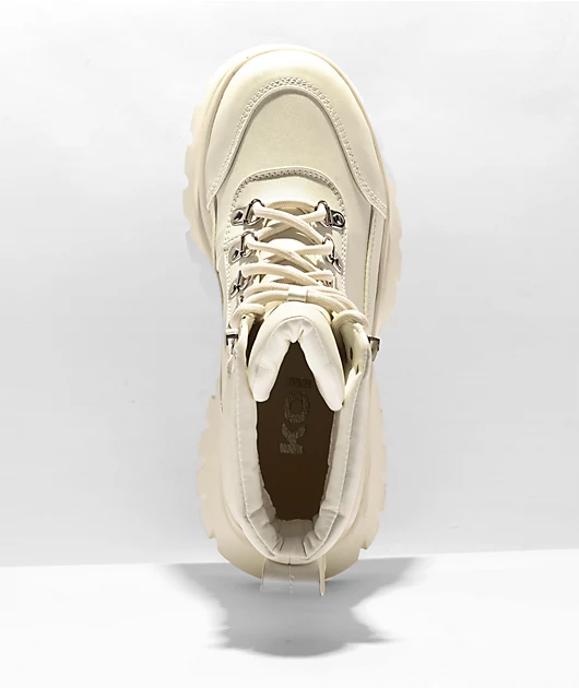 KOI Gooey White Platform Boots