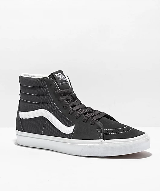 Vans Sk8-Hi Textured Asphalt & True White Skate Shoes