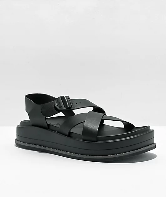 Chaco Townes Mid Form Black Platform Sandals