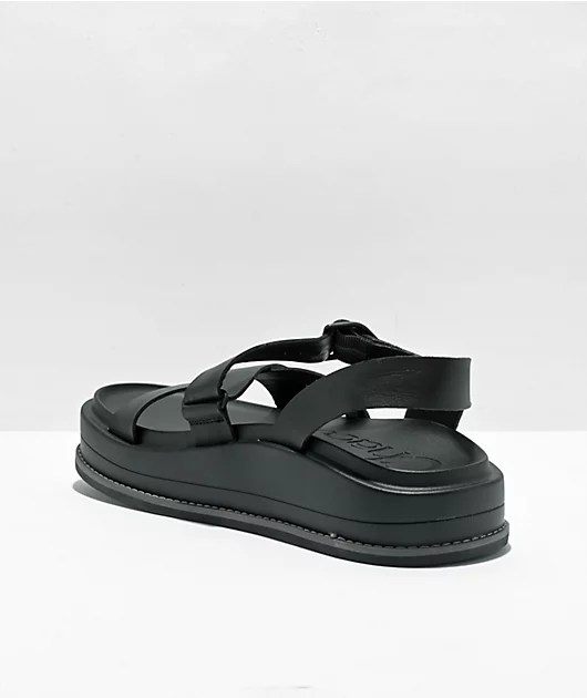 Chaco Townes Mid Form Black Platform Sandals