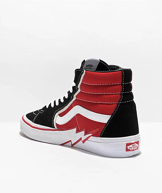 42621-vans-sk8-hi-bolt-black-red-skate-shoes-2.webp Vans Sk8-Hi Bolt Black & Red Skate Shoes