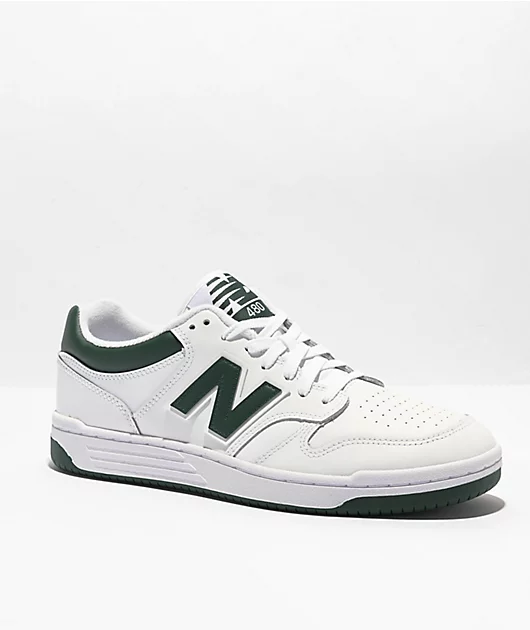New Balance Numeric 480 White & Green Shoes