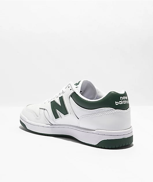 New Balance Numeric 480 White & Green Shoes