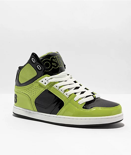 Osiris NYC 83 CLK Lime, Black & White Skate Shoes