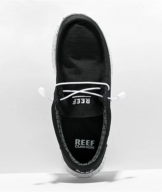 42836-reef-cushion-coast-tx-black-white-canvas-slip-on-shoes-3.webp Reef Cushion Coast TX Black & White Canvas Slip-On Shoes