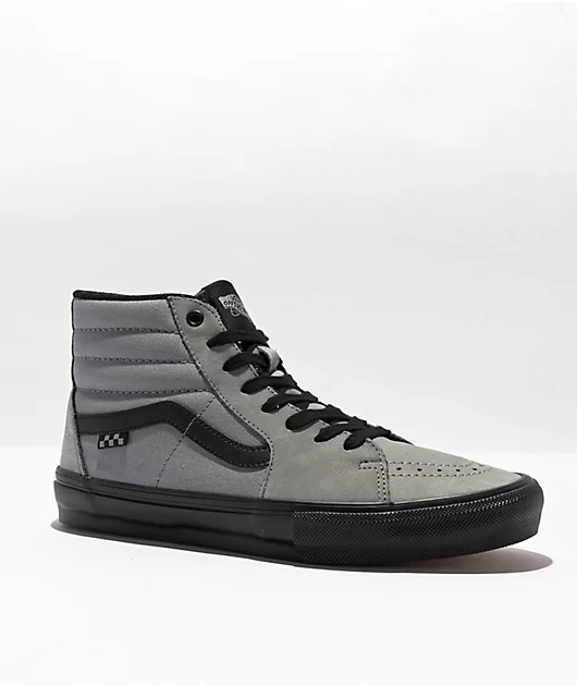 Vans Skate Sk8-Hi Nubuck Washed Blue & Black Skate Shoes
