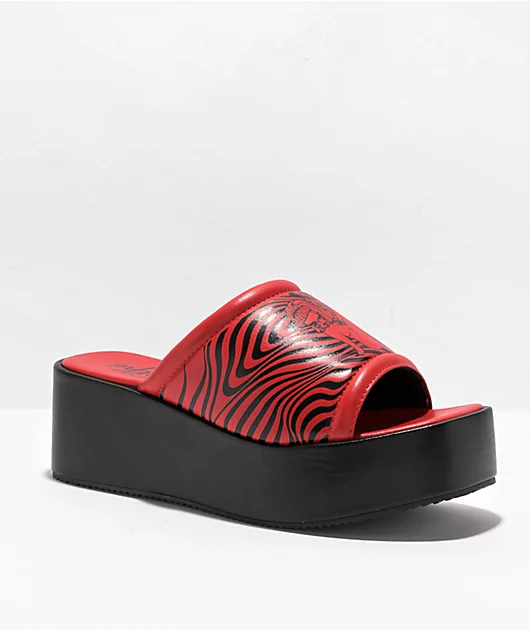 Valfre Lucyd Dreams Red & Black Sandals