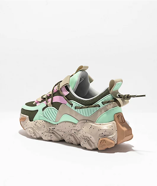 Javi Cited Turquoise, Pink & Green Shoes