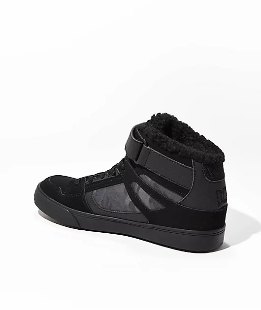42969-dc-pure-high-top-black-camo-skate-shoes-2.webp DC Pure High Top Black & Camo Skate Shoes