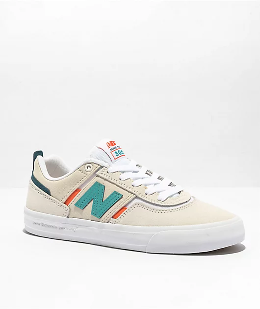 New Balance Numeric Kids 306 Jamie Foy Cream, Teal & Orange Skate Shoes