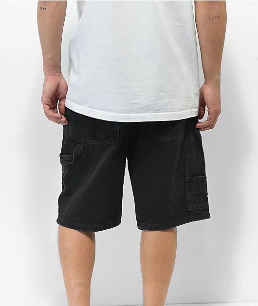Monet Carve Black Wash Denim Shorts