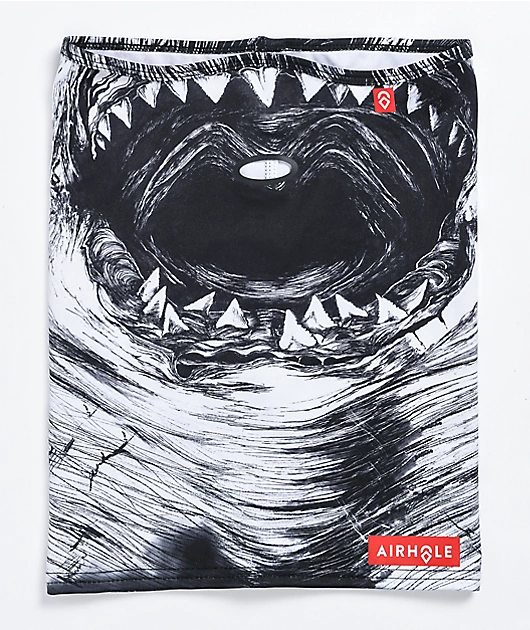 Airhole Jaws White & Black Neck Gaiter