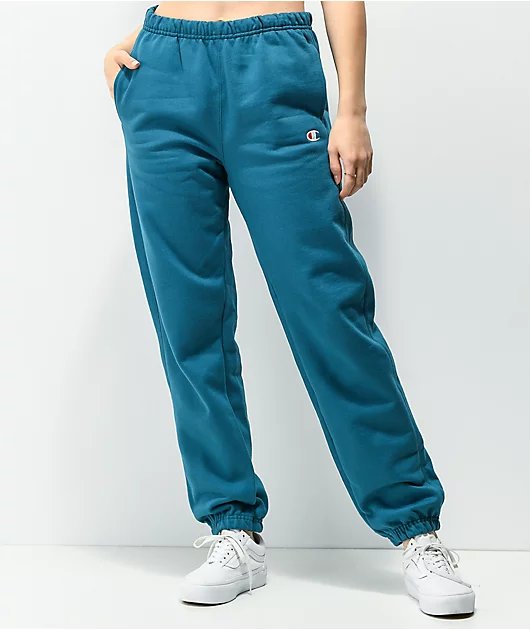43744-champion-reverse-weave-boyfriend-fit-teal-sweatpants-1.webp Champion Reverse Weave Boyfriend Fit Teal Sweatpants
