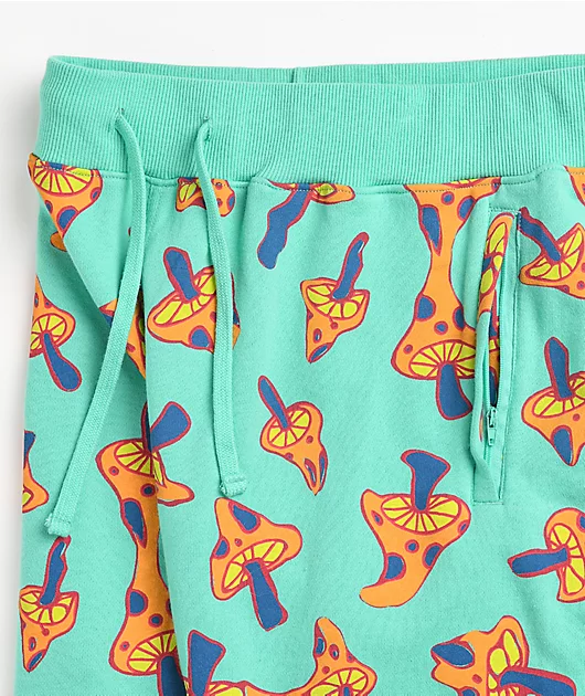 4430-a-lab-foray-shrooms-mint-sweat-shorts-3.webp A-Lab Foray Shrooms Mint Sweat Shorts