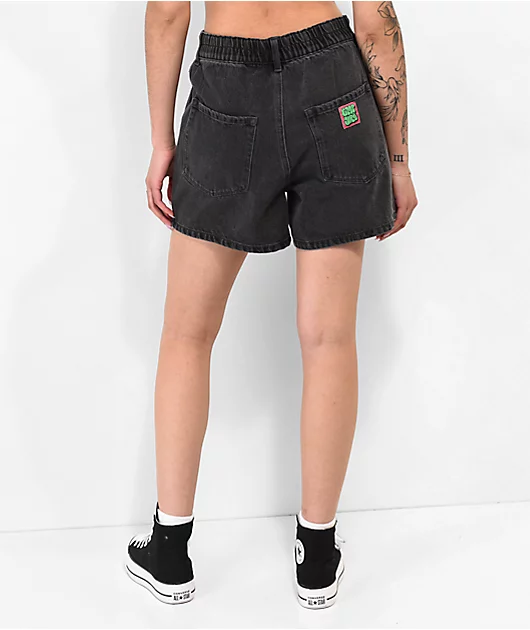 44405-empyre-tori-black-pleated-denim-skate-shorts-1.webp Empyre Tori Black Pleated Denim Skate Shorts