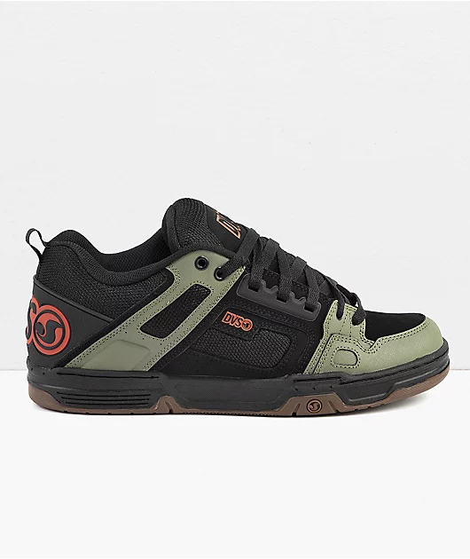 45166-dvs-comanche-black-olive-orange-skate-shoes-2.webp DVS Comanche Black, Olive & Orange Skate Shoes