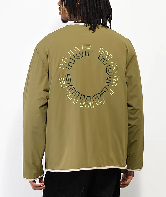 HUF Worldwide Beige Reversible Jacket