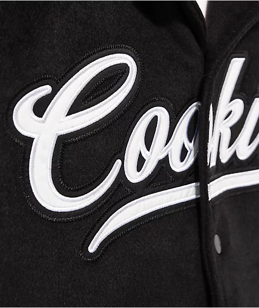 45678-cookies-pack-talk-black-hooded-varsity-jacket-5.webp Cookies Pack Talk Black Hooded Varsity Jacket