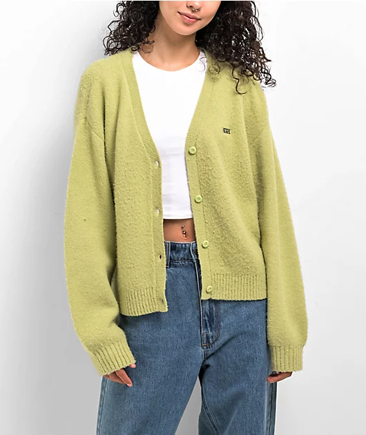 Vans Hadley Relaxed Light Green Cardigan Sweater