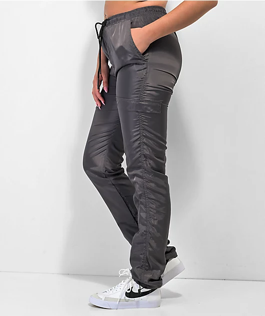 American Stitch Grey Satin Jogger Pants