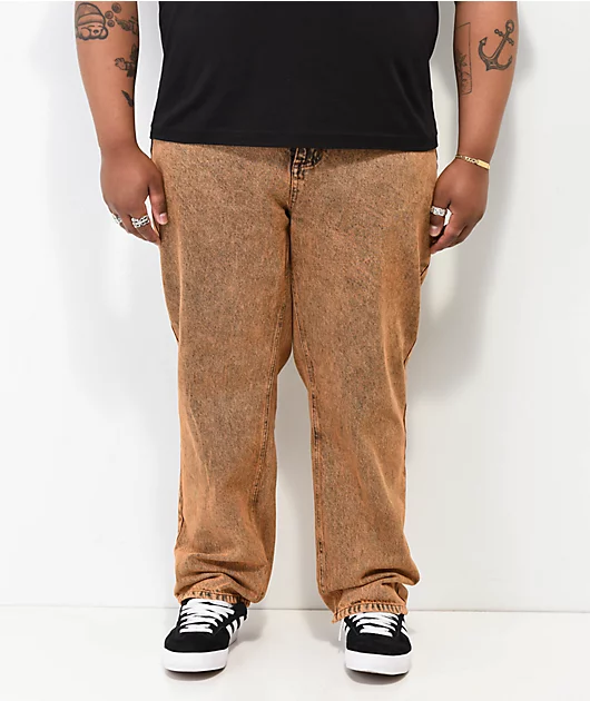 46776-worble-g8tor-brown-acid-wash-denim-jeans-4.webp WORBLE G8tor Brown Acid Wash Denim Jeans
