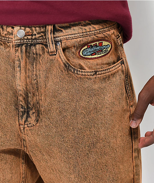 46776-worble-g8tor-brown-acid-wash-denim-jeans-6.webp WORBLE G8tor Brown Acid Wash Denim Jeans