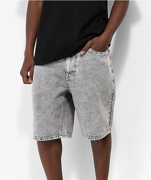46784-worble-gator-grey-denim-skate-shorts-2.webp WORBLE Gator Grey Denim Skate Shorts