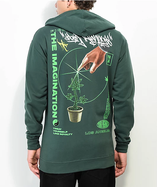 Your Highness Imagination Green Zip Hoodie