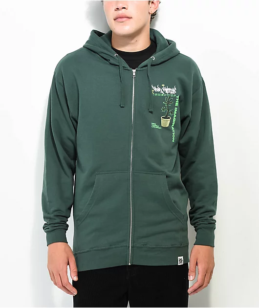 Your Highness Imagination Green Zip Hoodie