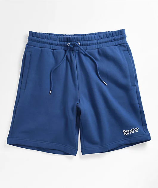 RIPNDIP Peek-A-Nerm Blue Sweat Shorts