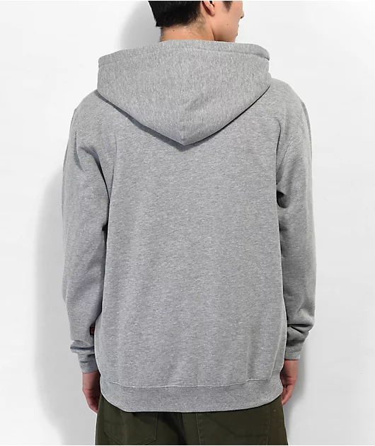Spitfire Old E Grey Zip Hoodie