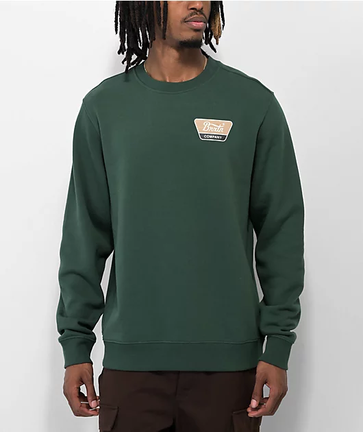 Brixton Linwood Green Crewneck Sweatshirt
