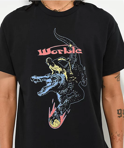 48819-worble-manramp-black-t-shirt-2.webp WORBLE Manramp Black T-Shirt