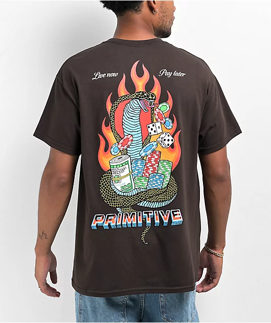 49332-primitive-cobra-brown-t-shirt-1.webp Primitive Cobra Brown T-Shirt