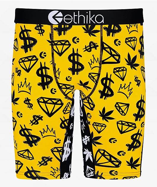 Ethika Black & Yellow Boxer Briefs
