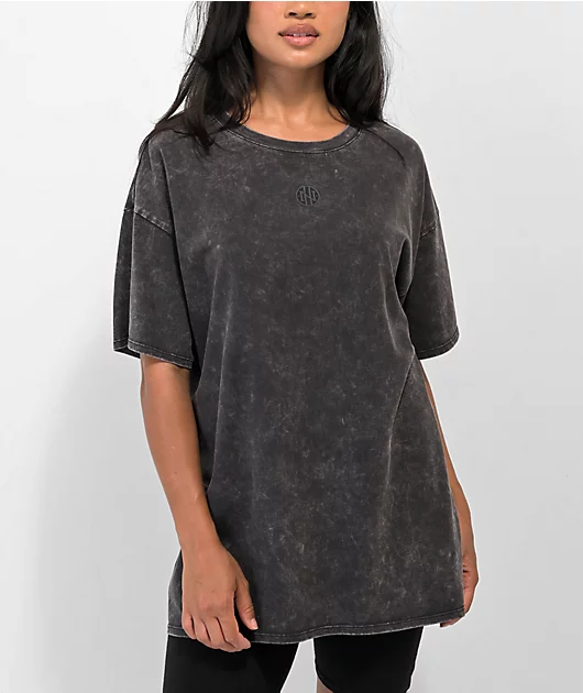Ninth Hall Fundamentals Maeve Black Wash Oversized T-Shirt
