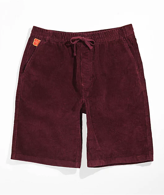 5202-empyre-elastic-waist-burgundy-corduroy-skate-shorts-3.webp Empyre Elastic Waist Burgundy Corduroy Skate Shorts