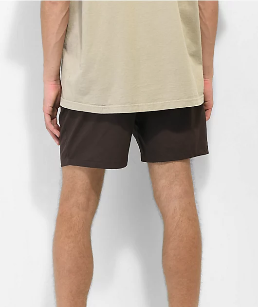 Empyre Dixon Brown Elastic Waist Shorts