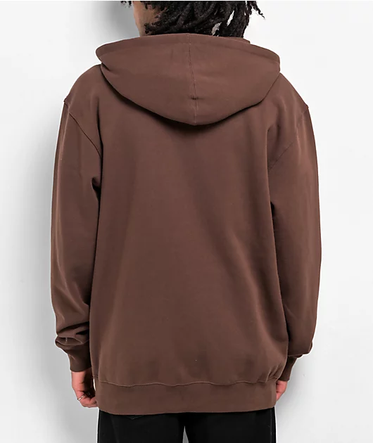 Empyre Graffiti Patch Logo Brown Zip Hoodie