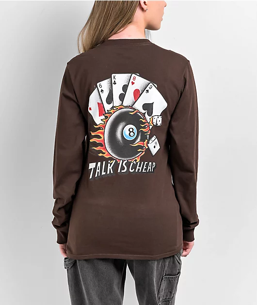 Empyre Talk Is Cheap Brown Long Sleeve T-Shirt