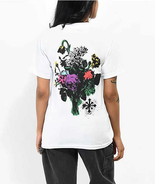 53540-disorder-floral-stencil-white-t-shirt-1.webp Disorder Floral Stencil White T-Shirt