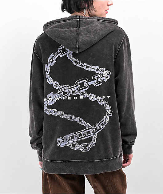 54495-nowhere-fast-chain-black-mineral-wash-hoodie-1.jpg Nowhere Fast Chain Black Mineral Wash Hoodie