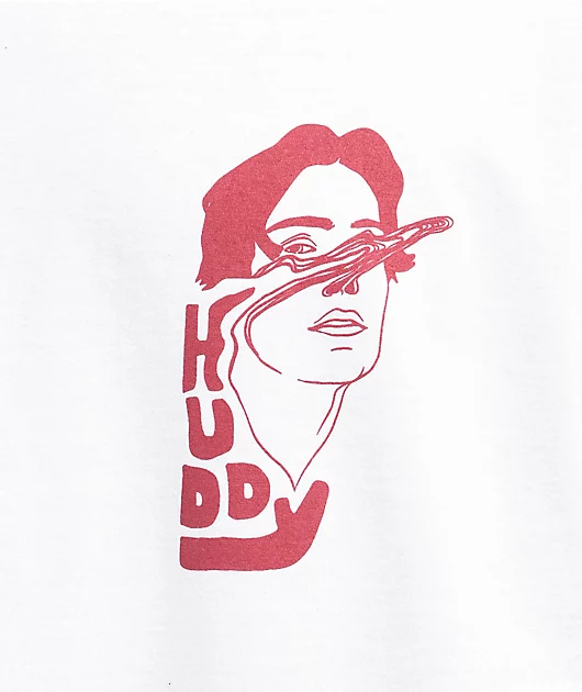 55131-huddy-face-white-t-shirt-2.webp Huddy Face White T-Shirt
