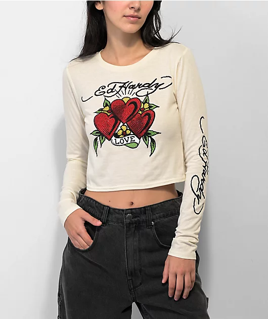 55382-ed-hardy-rhinestone-hearts-natural-long-sleeve-crop-t-shirt-1.webp Ed Hardy Rhinestone Hearts Natural Long Sleeve Crop T-Shirt