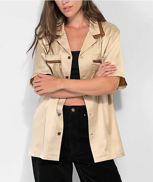 55388-eptm-villa-tan-satin-short-sleeve-button-up-shirt-4.webp EPTM Villa Tan Satin Short Sleeve Button-Up Shirt