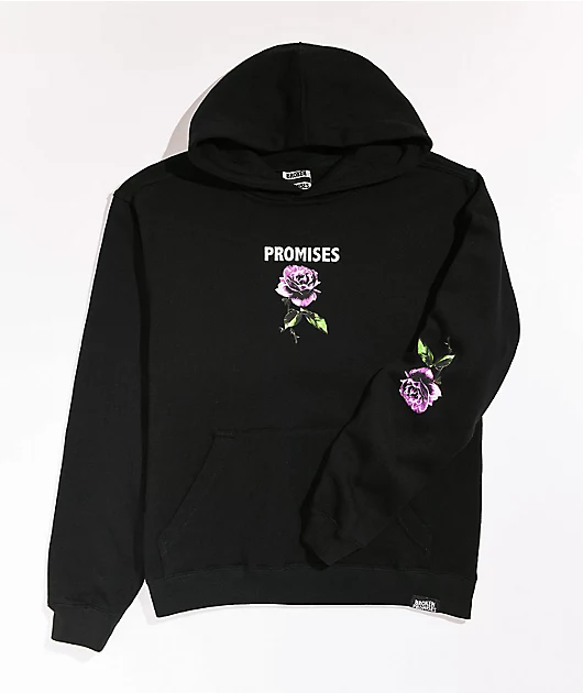 Broken Promises Kids Thornless Black Hoodie